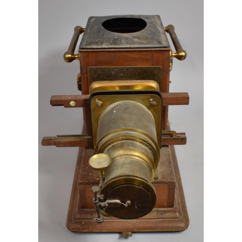 63 - A Victorian Brass Mounted Magic Lantern