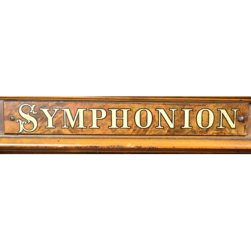 80 - A 19th Century Walnut Cased Upright Symphonium, working order.