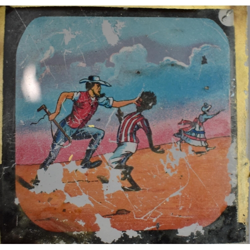 64 - A Large Collection of Victorian Coloured Magic Lantern Slides, Various Part Sets to include Slavery,... 