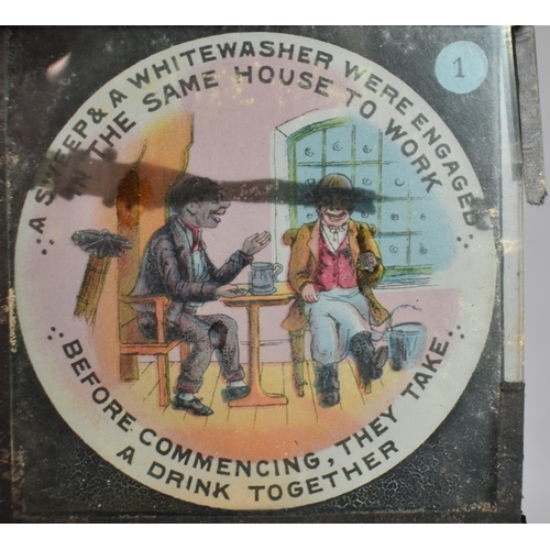 64 - A Large Collection of Victorian Coloured Magic Lantern Slides, Various Part Sets to include Slavery,... 