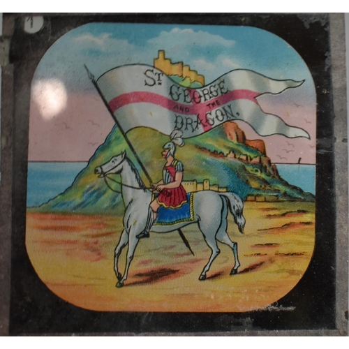 65 - A Collection of Victorian Coloured Magic Lantern Slides. Several Part Sets to include Cinderella, St... 