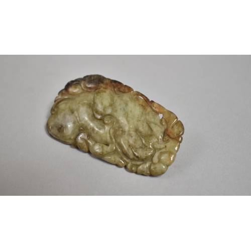 286 - A Carved Jade Item, 7cm High, with Loss