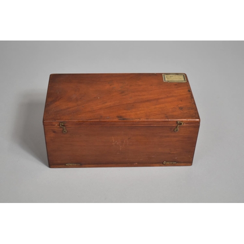 95 - An Early to Mid 20th Century Mahogany Cased Slide Box with Hinged Lid and Pull Down Front Containing... 