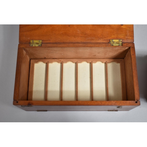 95 - An Early to Mid 20th Century Mahogany Cased Slide Box with Hinged Lid and Pull Down Front Containing... 