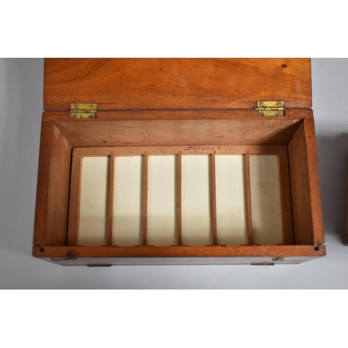 95 - An Early to Mid 20th Century Mahogany Cased Slide Box with Hinged Lid and Pull Down Front Containing... 