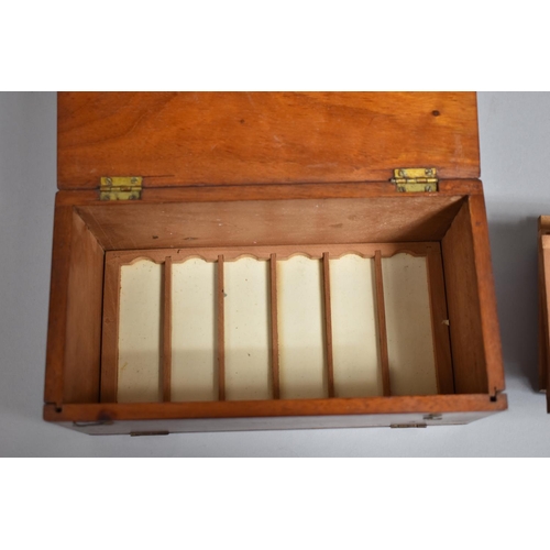 95 - An Early to Mid 20th Century Mahogany Cased Slide Box with Hinged Lid and Pull Down Front Containing... 