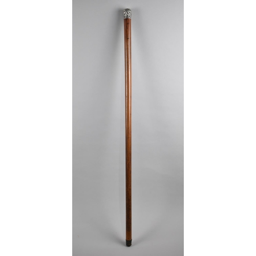 67 - A Silver Topped Malacca Walking Cane, the Handle Inscribed Shrewsbury 18th June 1890, 87cm Long