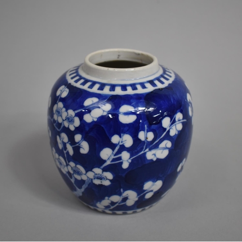 288 - A 19th Century Chinese Blue and White Prunus Pattern Ginger Jar, Four Character Mark to Base for Kan... 