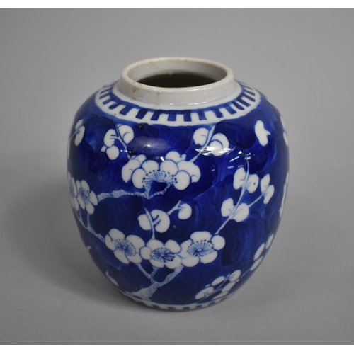 288 - A 19th Century Chinese Blue and White Prunus Pattern Ginger Jar, Four Character Mark to Base for Kan... 