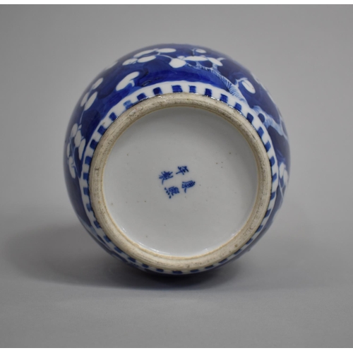 288 - A 19th Century Chinese Blue and White Prunus Pattern Ginger Jar, Four Character Mark to Base for Kan... 