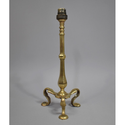 115 - An Early 20th Century Brass Pullman Carriage Table Lamp, 36ch high max