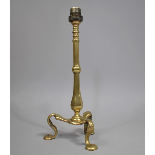 115 - An Early 20th Century Brass Pullman Carriage Table Lamp, 36ch high max