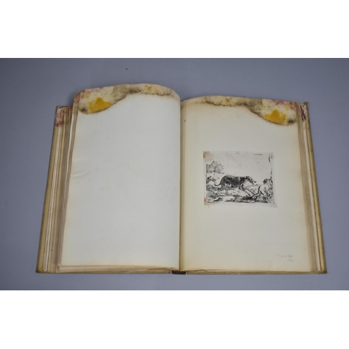 83 - A 19th Century Bound Volume, the Spine Titled 'Etchings by Old Masters' Containing Affixed and Loose... 