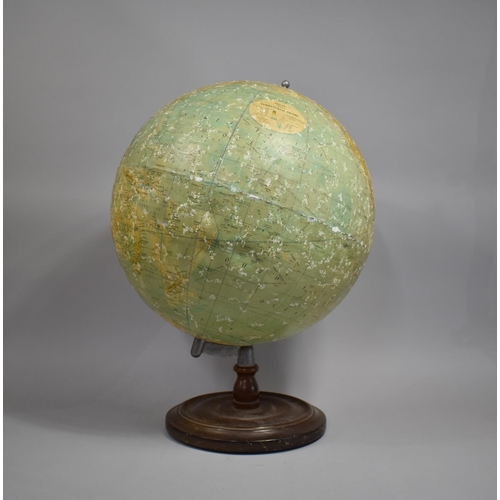57 - A Philips 19 inch Terrestrial Globe on Ebonised Stand with Circular Base, Condition Issues