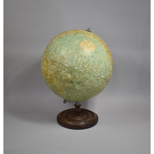 57 - A Philips 19 inch Terrestrial Globe on Ebonised Stand with Circular Base, Condition Issues