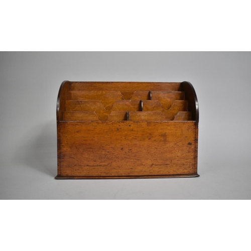 7 - A Mid/Late 19th Century Mahogany Letter/Stationery Rack, Seven Fitted Divisions