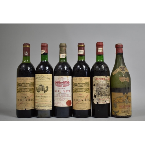 94 - Six Bottles of Red Wine - One Bottle 1953 Vosne Romance Morin (half full), Two bottles 1982 Grand Vi... 