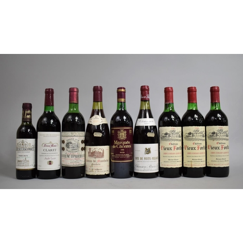 93 - Six Bottles of Red Wine, 1969 Grand Vin de Bordeaux Chateau Timberlay, Three Bottles 1989 Chateau Vi... 