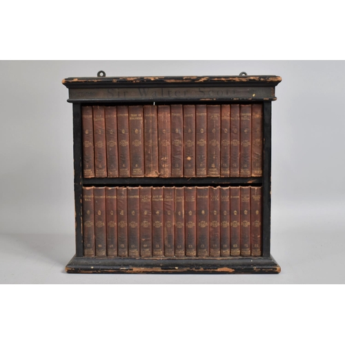 10 - A Late 19th/Early 20th Century Table Top Two Shelf Bookcase, 'Sir Walter Scott', Containing a Set of... 