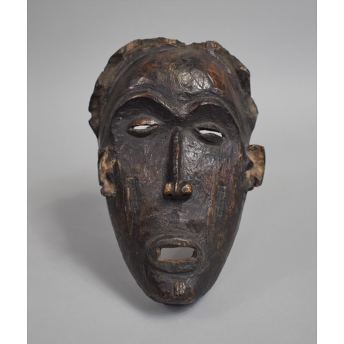 66 - An African Carved Wooden Pan Type Tribal Mask, 25cm high