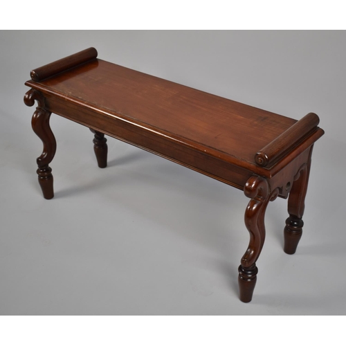 12 - A 19th Century and Later Constructed Mahogany Window Seat/Hall Bench with Rectangular Moulded Top ov... 