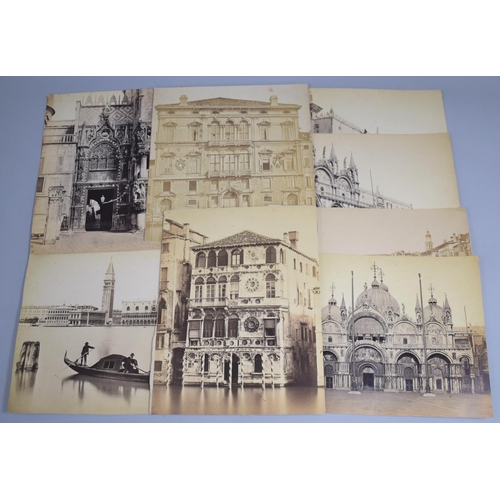 86 - A Collection of Ten Early 20th Century Souvenir Photographs of Venice, The Largest 26x36cms