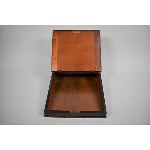 20 - A 19th Century Rosewood Table Top Clerk's Desk with a Galleried Top over a Leatherette Front and one... 