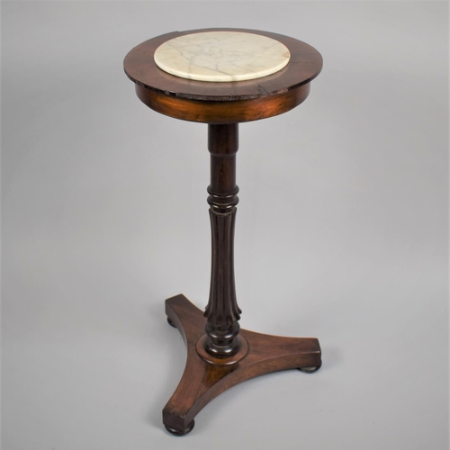 98 - An Early 19th Century William IV Rosewood Crocus Table with a Removable Marble Top, Supported on a C... 