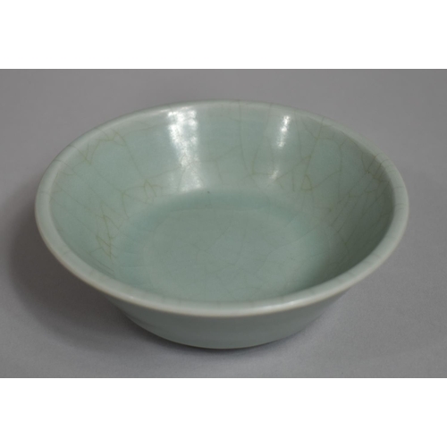 262 - A Chinese Celadon Glaze Bowl, Crackle Glazed, 13cms Diameter