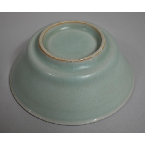 262 - A Chinese Celadon Glaze Bowl, Crackle Glazed, 13cms Diameter