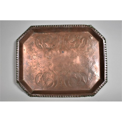 110 - A Rectangular Arts and Crafts Copper Tray by John Pearson who was a Master Craftsman of The Newlyn S... 