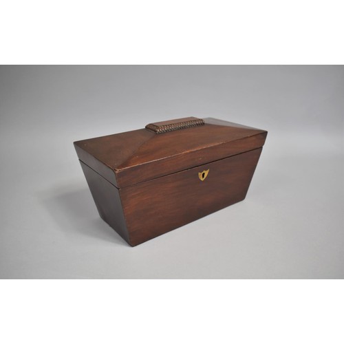 11 - A 19th Century Mahogany Tea Caddy Box of Sarcophagus Form, now converted to Fitted Eight Division St... 