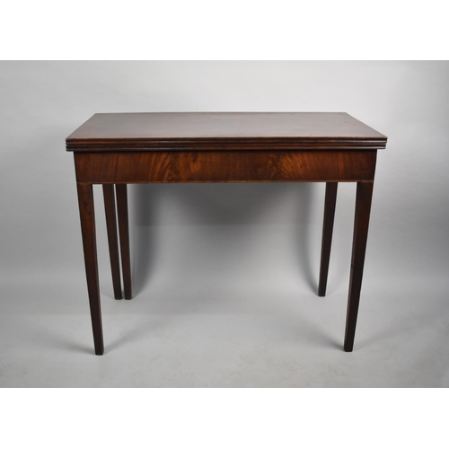 431 - A Mahogany Lift and Twist Tea Table on Tapering Square Supports, 92cm wide