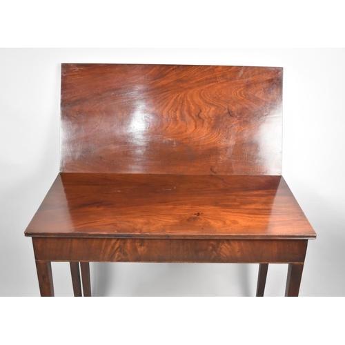 431 - A Mahogany Lift and Twist Tea Table on Tapering Square Supports, 92cm wide