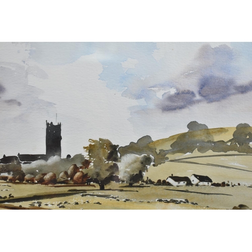 116 - A Framed Watercolour by John Christian, Coastal Church in Landscape, 52x34cms