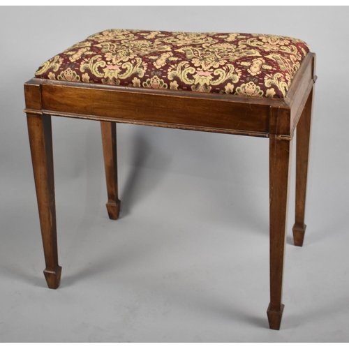 120 - A Mid 20th Century Mahogany Framed Tapestry Upholstered Piano Stool, 56cms Wide