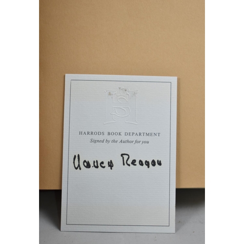 133 - A Bound Volume, My Turn, The Memoirs of Nancy Reagan, with Autographed Harrods Book Department Card