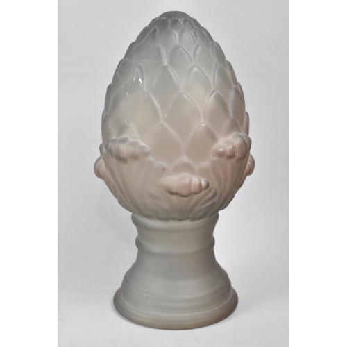 135 - A Modern Opaque Glass Pineapple Light Shade, Made in Spain, 29cms High