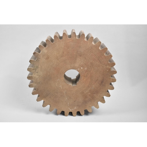 142 - A Turned Wooden Cog, 27cms Diameter