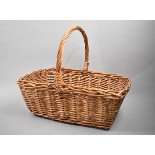 149 - A Vintage Wicker Shopping Basket, 41cms Wide