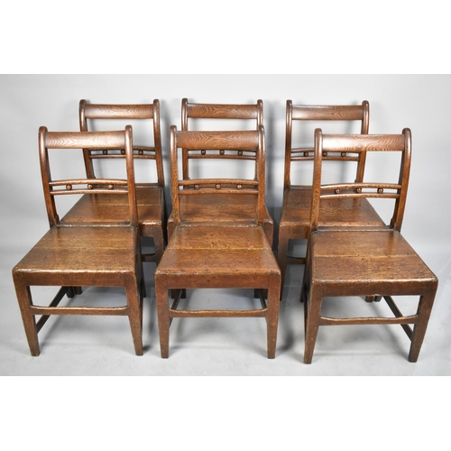 430 - A Set of Six 19th Century Oak Side Chairs