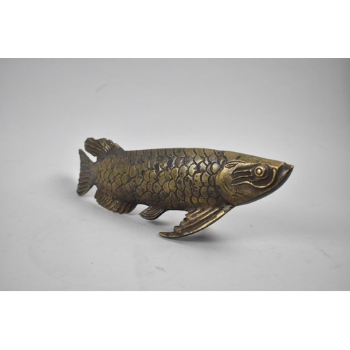 443 - A Cast Bronze Study of a Fish, 29cms Long