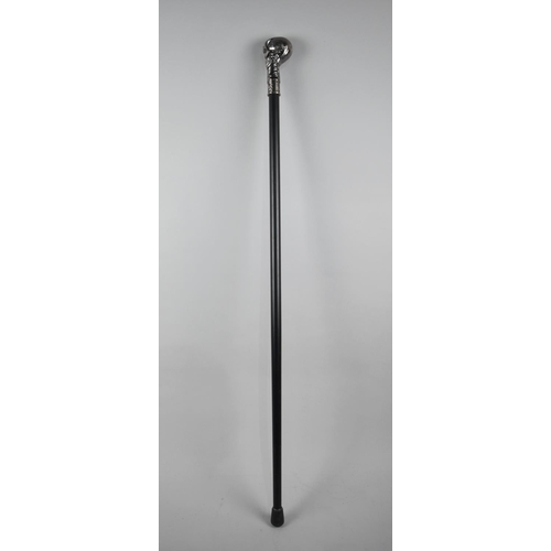 92 - A Reproduction Novelty Walking Cane with Skull Handle,