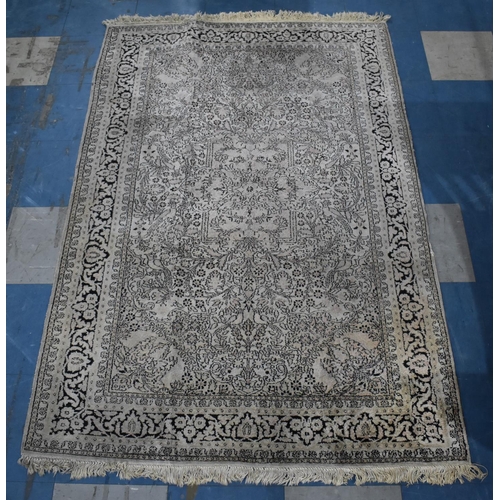 488 - A Silk Tabriz Rug, 182 x 118cms