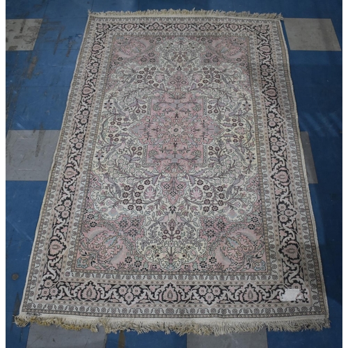 488 - A Silk Tabriz Rug, 182 x 118cms