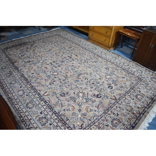 489 - A Large Handmade Kashan Carpet, 360x257cm