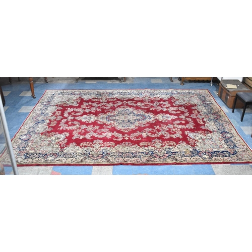 493 - A Fine Persian Hand Made Kirman Carpet, 412x311cm