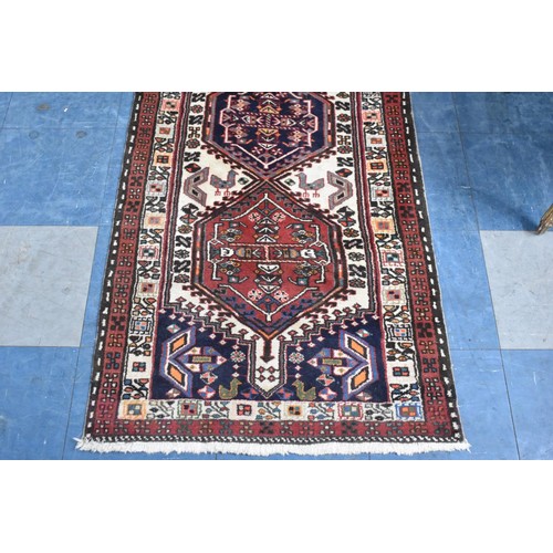 482 - A Persian Patterned Runner, 294x75cms