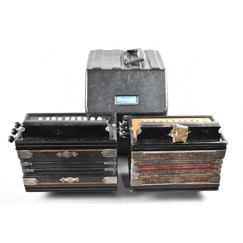 122 - Two Continental Squeeze Boxes, One Inscribed Invicta, Both in Need of Some Attention, Together with ... 