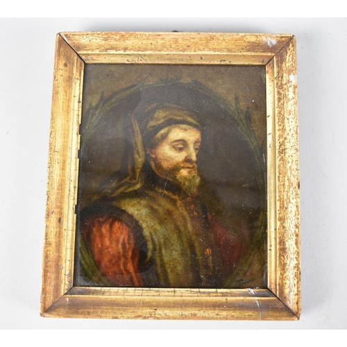 135 - A Small Gilt Framed Print Under Glass in the 16th Century Continental Style, 12x14cm